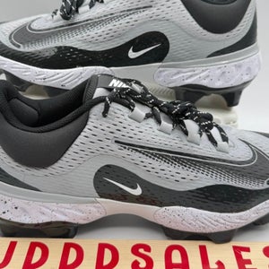 Gray Men's Size M 7.0 (W 8.0) Adult Nike Nike alpha huarache elite 4 Low Top Molded Cleats (Used)
