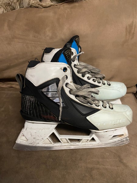 True Custom Pro Hockey Goalie Skates Regular Width Pro Stock 10.5 (Used)