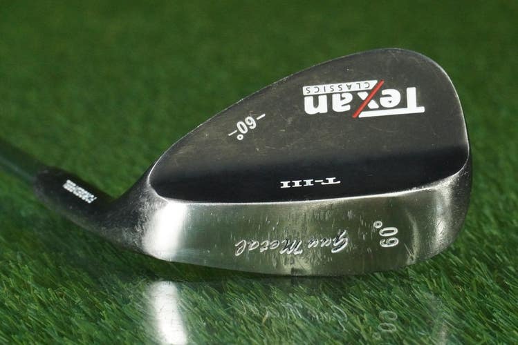 TEXAN CLASSICS T-III GUN METAL 60 WEDGE LOB WEDGE STEEL SHAFT RH ~ LOOK!!