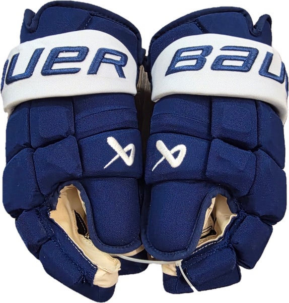 Toronto Maple Leafs Bauer Supreme Mach Gloves 14" Pro Stock-Nikita Grebenkin (New)
