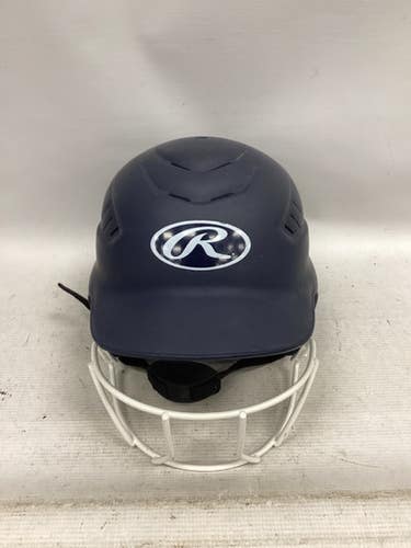 Used Rawlings HELMET Batting Helmet w/Mask Navy Blue One Size 11851-S000039218