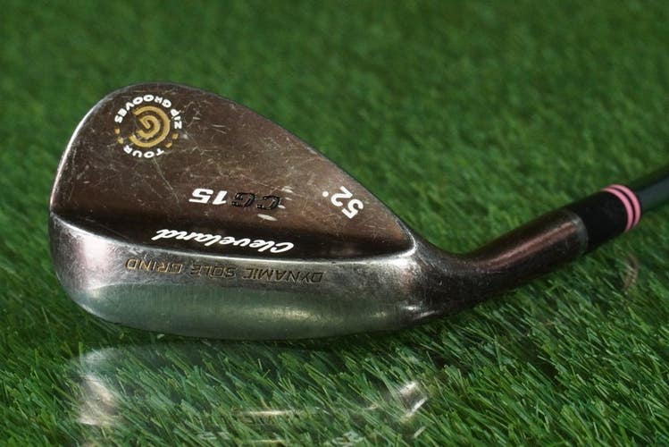 CLEVELAND CG15 TOUR 52 WEDGE GAP/ATTACK/APPROACH WEDGE ZIP GROOVES LEFT HAND LH