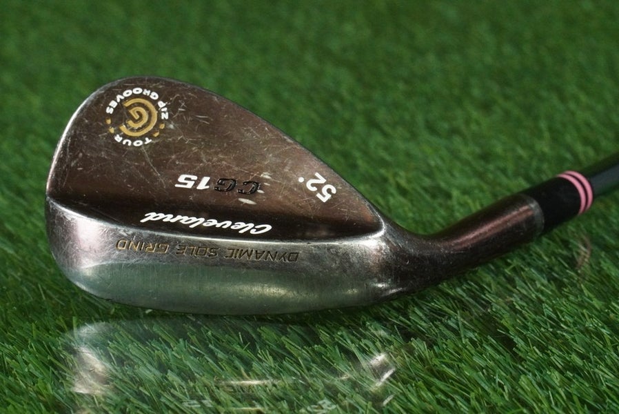 CLEVELAND CG15 TOUR 52 WEDGE GAP/ATTACK/APPROACH WEDGE ZIP GROOVES LEFT HAND LH