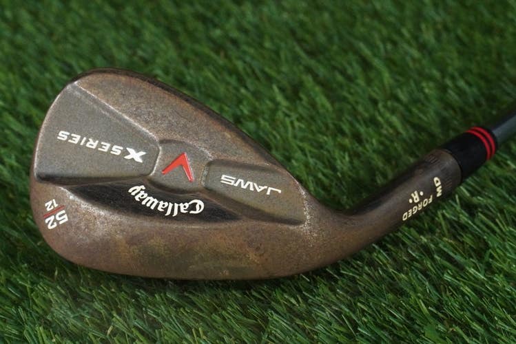 CALLAWAY JAWS X SERIES 52 12 WEDGE GAP WEDGE FORGED R MD TRUE TEMPER STEEL LH