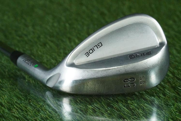 PING GLIDE GORGE 58 SS WEDGE LOB WEDGE CFS STEEL STIFF FLEX GREEN DOT RH