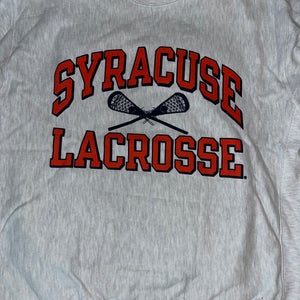 Syracuse Lacrosse Gray Men's Large Champion Crewneck  (Used)