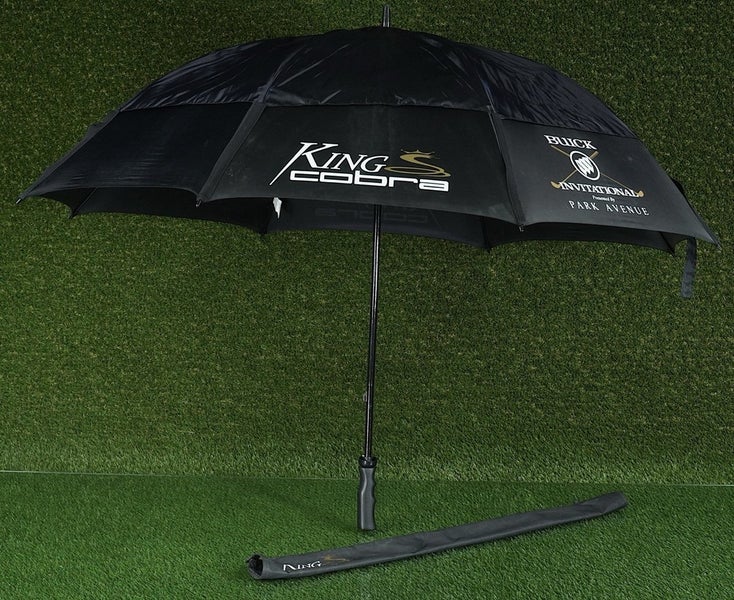 KING COBRA GUSTBUSTER PRO SERIES GOLF UMBRELLA DOUBLE CANOPY 52 BUICK W/ SLEEVE
