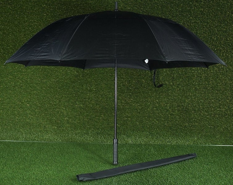 THE FAIRWAY GOLF UMBRELLA DOUBLE CANOPY, 53 BLACK W/ SLEEVE ~ NGAO-62