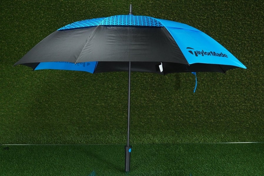 TAYLORMADE VENTED GOLF UMBRELLA DOUBLE CANOPY, 54 BLUE / BLACK