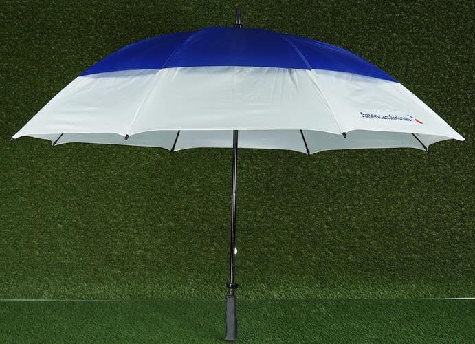 CHALLENGER II AMERICAN AIRLINES GOLF UMBRELLA DOUBLE CANOPY, 52 BLUE / WHITE