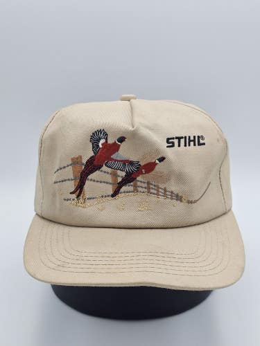 Vintage Stihl Pheasant 1990s K Products Nature Promo Made In USA Hat Snapback