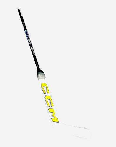 New 25” CCM XF Pro (Pro Stock) Goalie Stick (white/gold/blue) - Regular, P31
