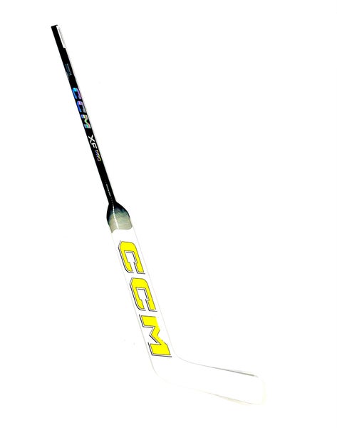 New 25” CCM XF Pro (Pro Stock) Goalie Stick (white/gold/blue) - Regular, P31