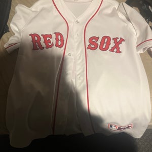 Curt Schilling White XL Adult Unisex Russell Athletic Game Jersey