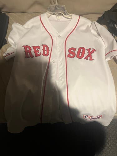 Curt Schilling White XL Adult Unisex Russell Athletic Game Jersey