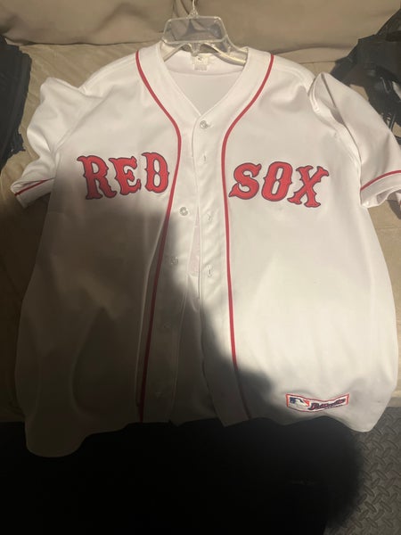 Curt Schilling White XL Adult Unisex Russell Athletic Game Jersey