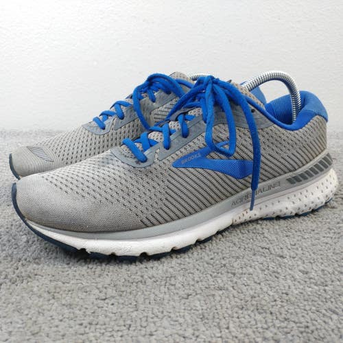 Brooks Adrenaline GTS 20 Mens Size 10 Running Shoes Low Top Gray Blue Sneakers