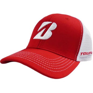 Bridgestone Mesh Color Block Hat 2018 (Tour B, Red, Adjustable) NEW