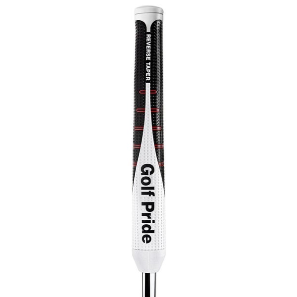Golf Pride Reverse Taper Pistol Putter Grip (White/Black, Large) 2024 NEW
