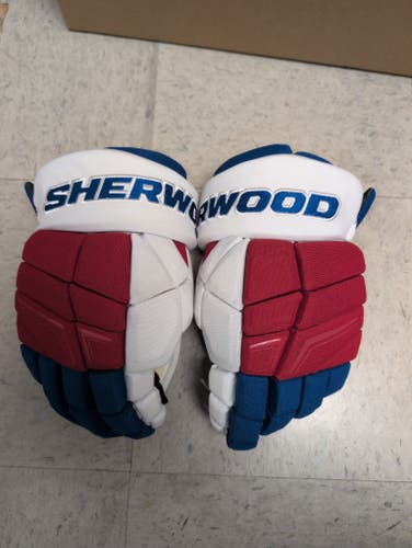 Sher-Wood Rekker Legend 1 Gloves 14" NY Rangers Pro Stock (Used)