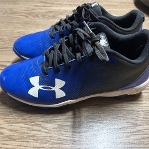 Blue Kid's 4.5Y (Big Kids / Youth) Youth Under Armour Low Top Molded Cleats (Used)