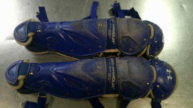 Used Under Armour UALG2-JRVS Catchers Leg Guards Royal Blue Intermed 11868-S000066243