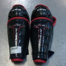 Used Bauer FT 350 Youth Shin Guards Black 10" 11339-S000195710