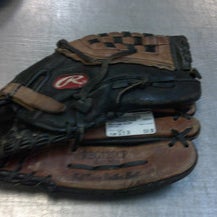 Used Rawlings GLOVE BB/SB Glove RH Throw Black 12 1/2" 11339-S000195683