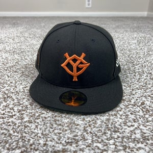 Yomiuri Giants Hat Cap Fitted Mens 7 1/4 Black Orange NPB Baseball 59FIFTY Logo