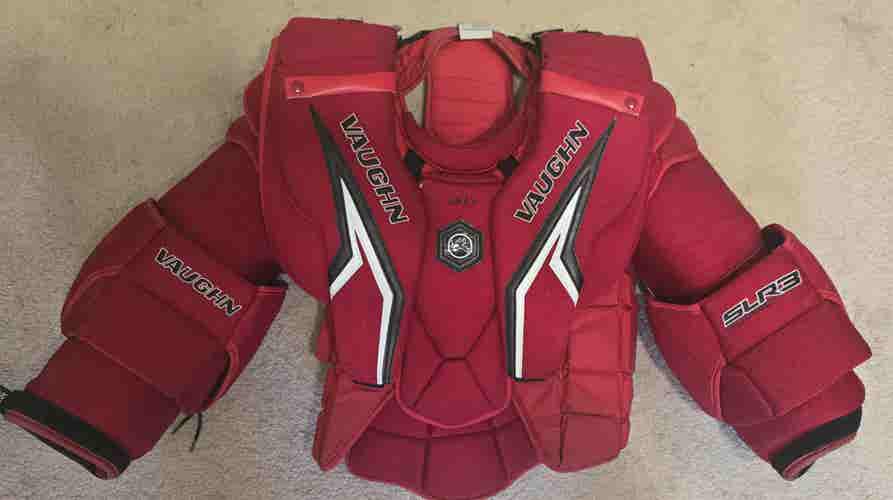 Large Vaughn SLR3 Pro Carbon Goalie Chest Protector Pro Stock (Used)