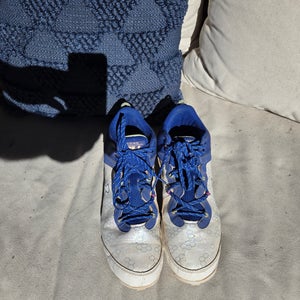 Blue Men's Size M 9.5 (W 10.5) Adult Under Armour High Top Molded Cleats (Used)