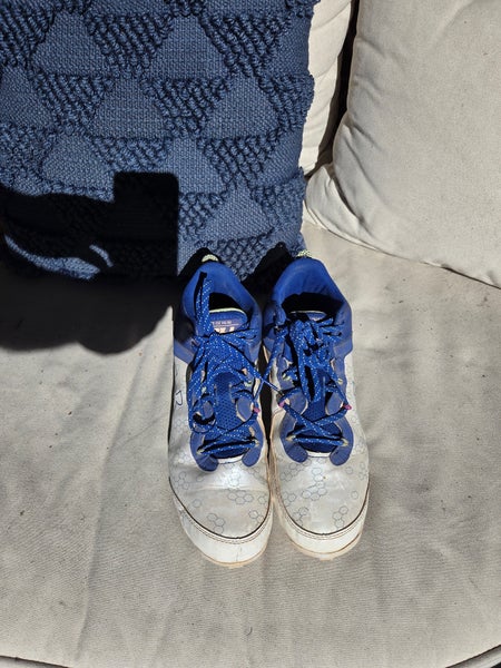 Blue Men's Size M 9.5 (W 10.5) Adult Under Armour High Top Molded Cleats (Used)