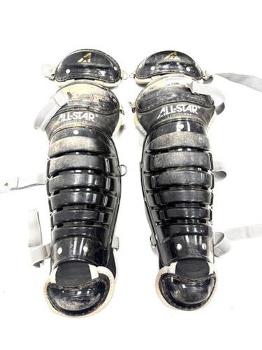 Used All-Star LG912LS Catchers Leg Guards Black Intermed 11860-S000299830