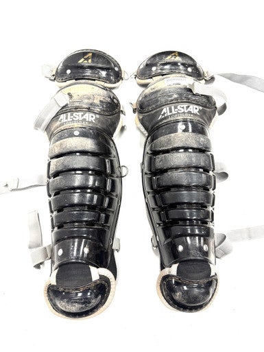 Used All-Star LG912LS Catchers Leg Guards Black Intermed 11860-S000299830