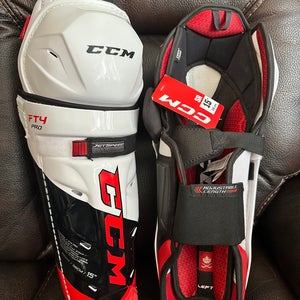 Senior CCM Jetspeed FT4 pro 15" Shin Pads (New)