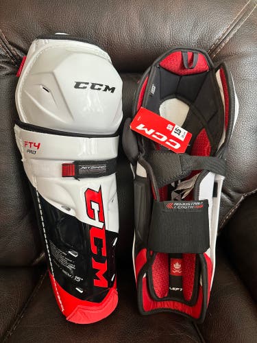 Senior CCM Jetspeed FT4 pro 15" Shin Pads (New)