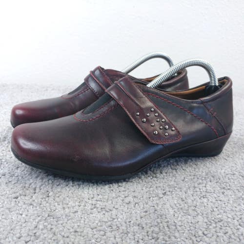Earthies Granada Womens Size 6.5 Comfort Shoes Bordeaux Burgundy Leather