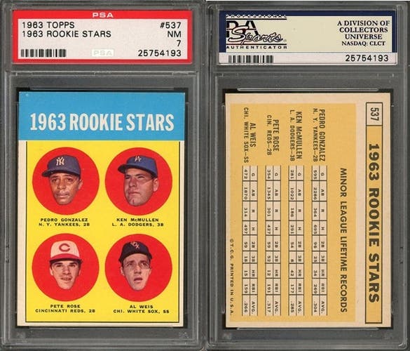 1963 Topps Pete Rose RC #537 PSA NM 7
