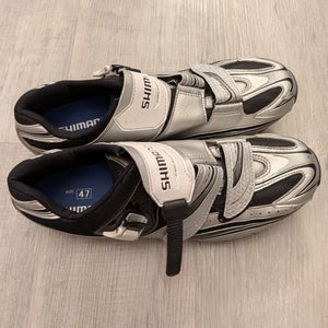 Shimano M087S Men's Size 12, EU 47 Silver Mountain Bike Cycling Shoes