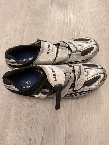 Shimano M087S Men's Size 12, EU 47 Silver Mountain Bike Cycling Shoes