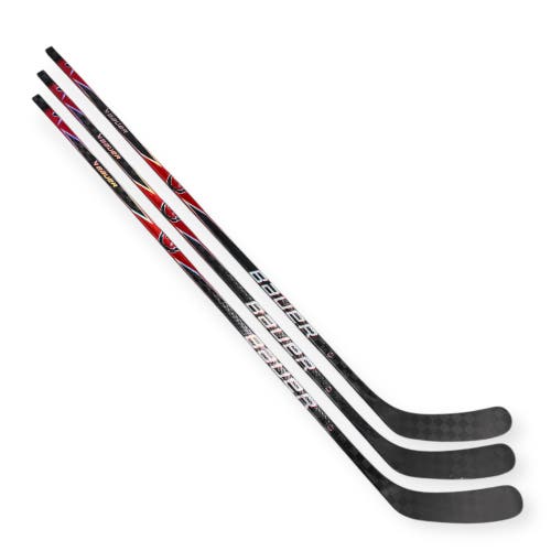 3 Pack - Bauer Proto2 Left Handed 77 Flex Hockey Stick P90TM Pro Stock (New) RED!