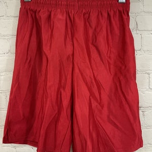 NECI MFG Youth's 100% Nylon Athletic Shorts Scarlett Red Medium