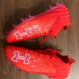 Under Armour Blur Smoke Suede 2.0 MC Football Cleats Men 3027978-600 Red 16