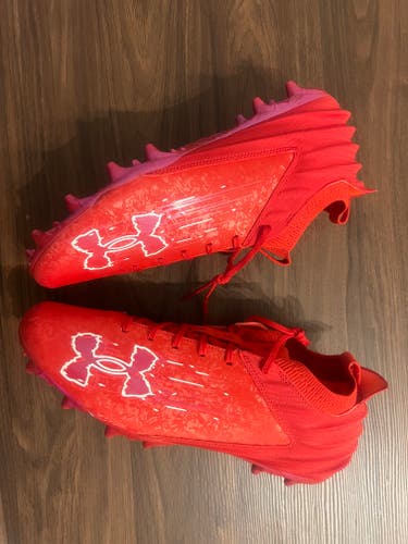 Under Armour Blur Smoke Suede 2.0 MC Football Cleats Men 3027978-600 Red 16