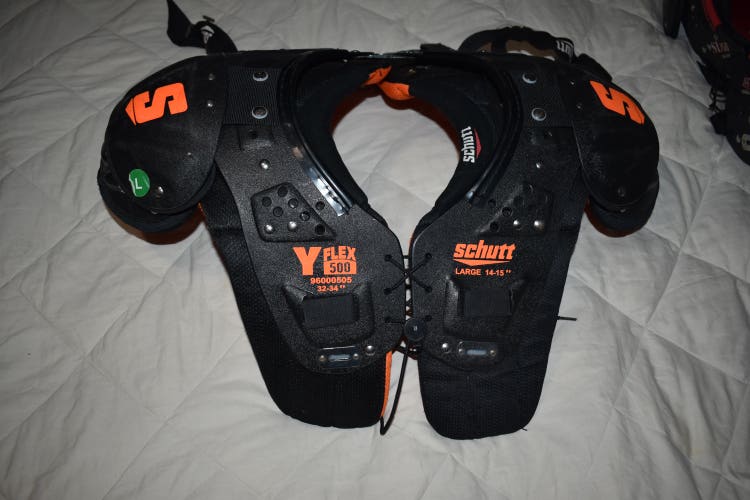 Schutt Y-Flex 500 Football Shoulder Pads, Youth Large (14-15") - Great Condition!