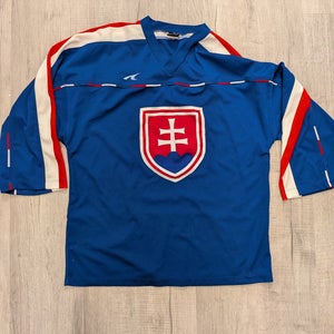 Team Slovakia Hockey Jersey L 2002 Champions Atak Blue