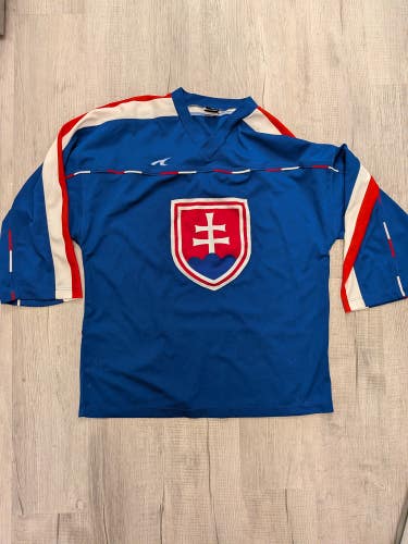 Team Slovakia Hockey Jersey L 2002 Champions Atak Blue