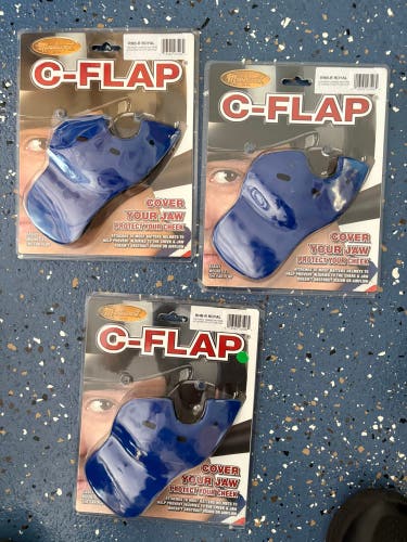 (New) lot of 3 c-flap baseball helmet attachment