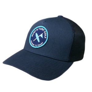NEW Surf & Turf Golf Course To Coast #9 Navy Adjustable Snapback Golf Hat/Cap
