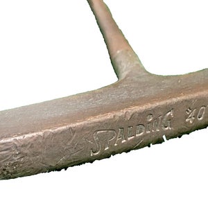 Spalding 40 Blade Putter RH Steel 34.75 Inches With Original Leather Grip